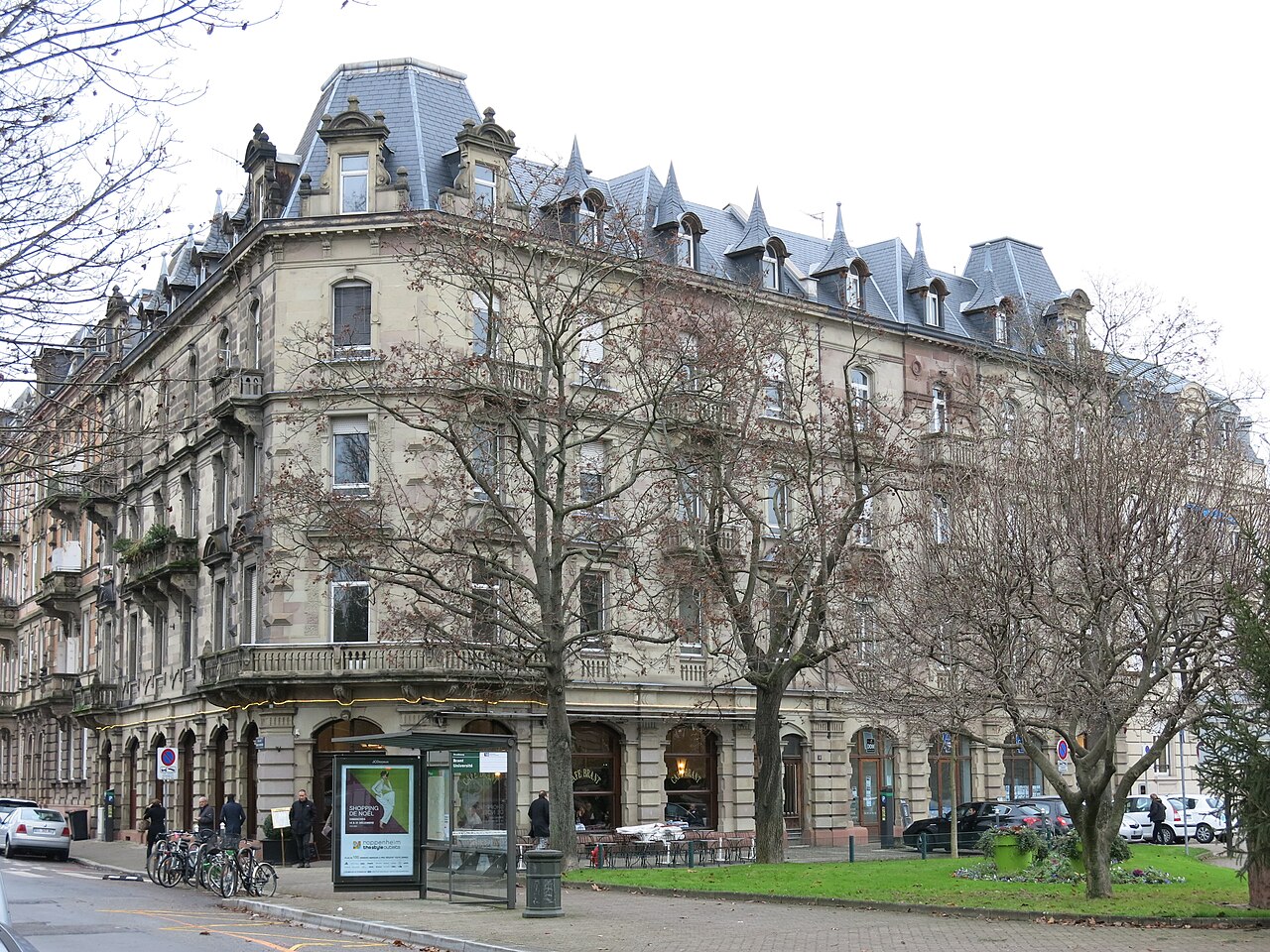 La façade du Café Brant, 11 place de l'Université, Strasbourg